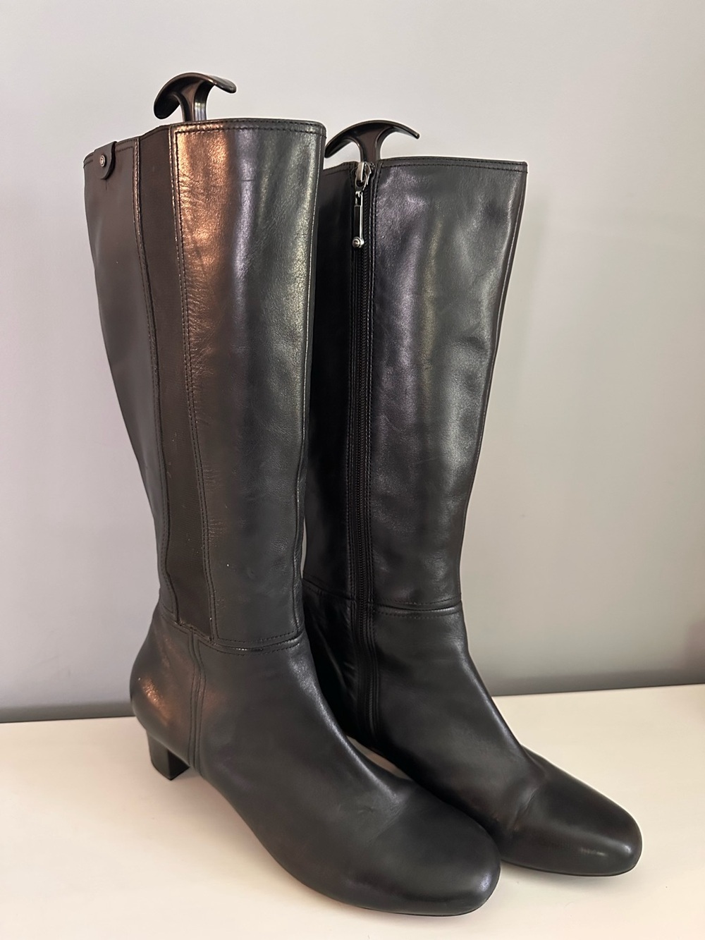 ROCKPORT - Women’s, Under Knee, Black, Leather, Heeled Boots, Size 11, EUC